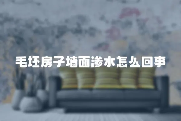 毛坯房子墻面滲水怎么回事