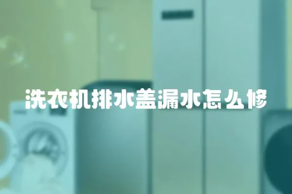 洗衣機排水蓋漏水怎么修