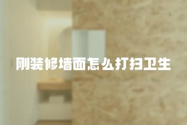 剛裝修墻面怎么打掃衛生