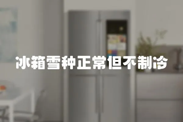 冰箱雪種正常但不制冷