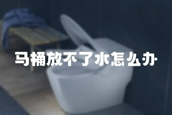 馬桶放不了水怎么辦