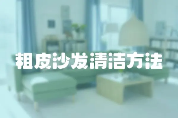 粗皮沙發清潔方法