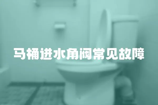 馬桶進水角閥常見故障
