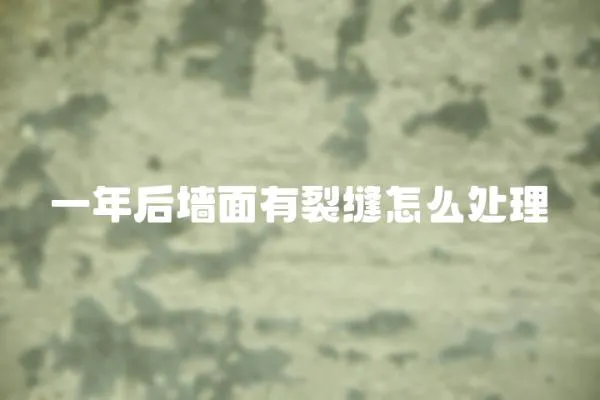 一年后墻面有裂縫怎么處理