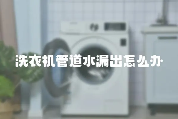 洗衣機管道水漏出怎么辦