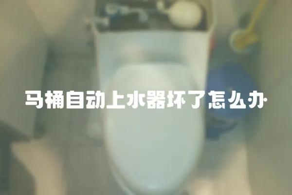 馬桶自動上水器壞了怎么辦