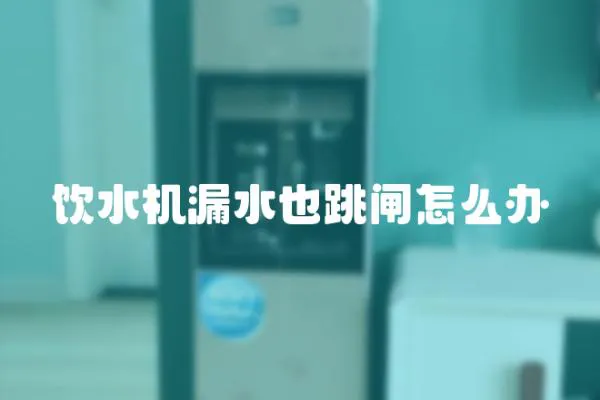 飲水機(jī)漏水也跳閘怎么辦