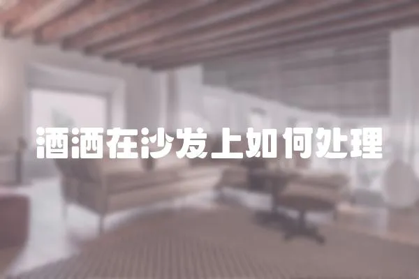 酒灑在沙發上如何處理