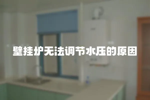 壁掛爐無法調節水壓的原因