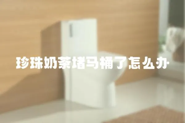 珍珠奶茶堵馬桶了怎么辦