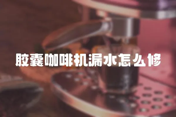 膠囊咖啡機(jī)漏水怎么修