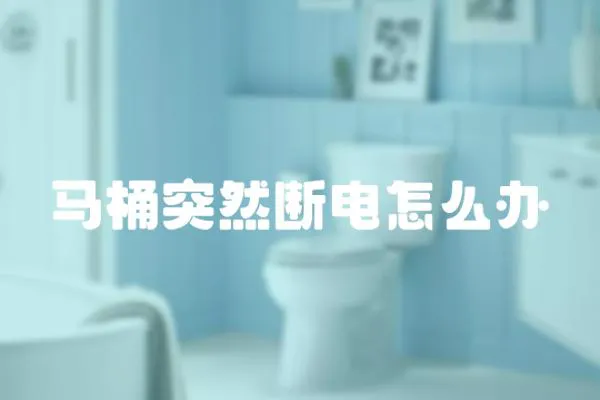 馬桶突然斷電怎么辦