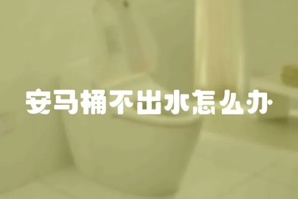 安馬桶不出水怎么辦