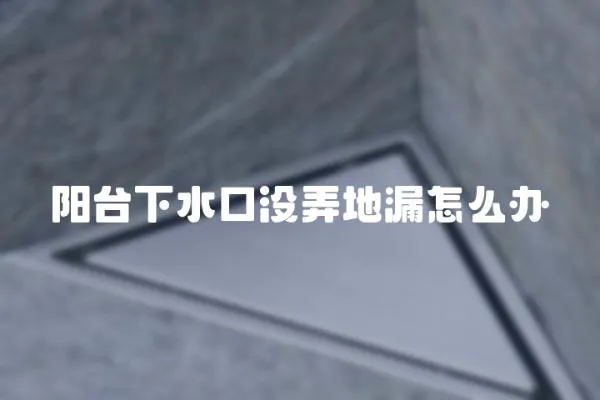 陽(yáng)臺(tái)下水口沒(méi)弄地漏怎么辦