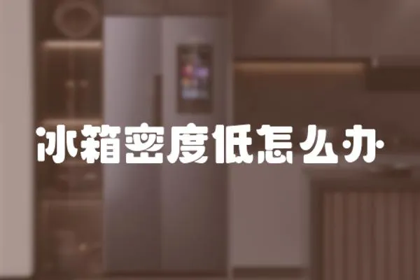 冰箱密度低怎么辦