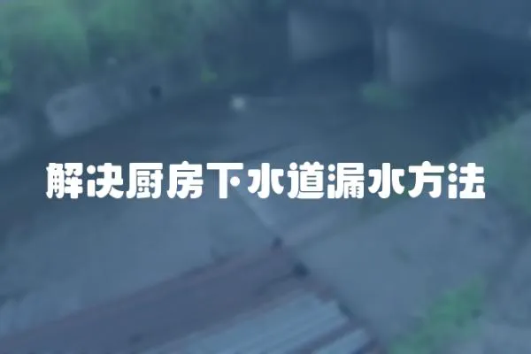 解決廚房下水道漏水方法