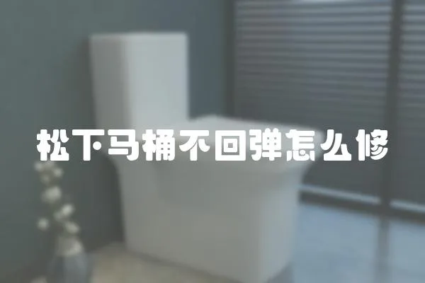 松下馬桶不回彈怎么修