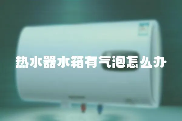 熱水器水箱有氣泡怎么辦