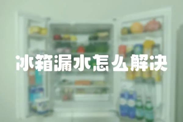 冰箱漏水怎么解決