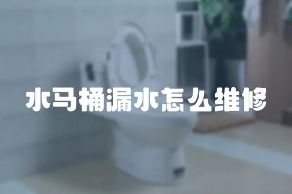 水馬桶漏水怎么維修