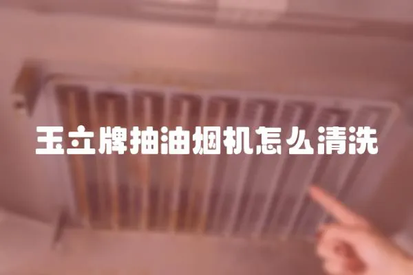 玉立牌抽油烟机怎么清洗