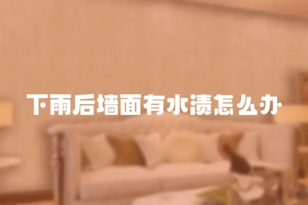 下雨后墻面有水漬怎么辦
