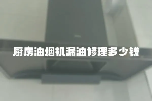 廚房油煙機漏油修理多少錢