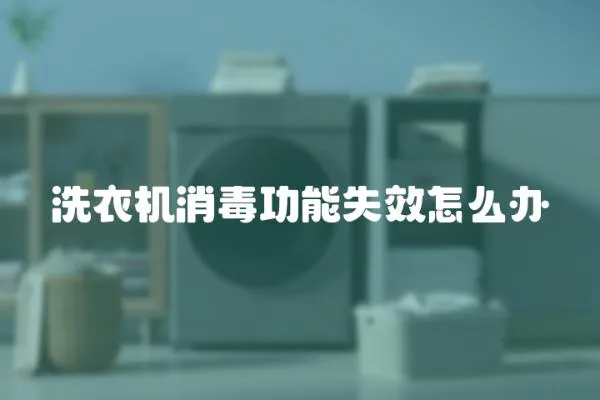 洗衣機消毒功能失效怎么辦