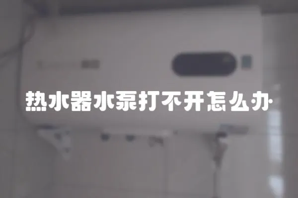 熱水器水泵打不開怎么辦