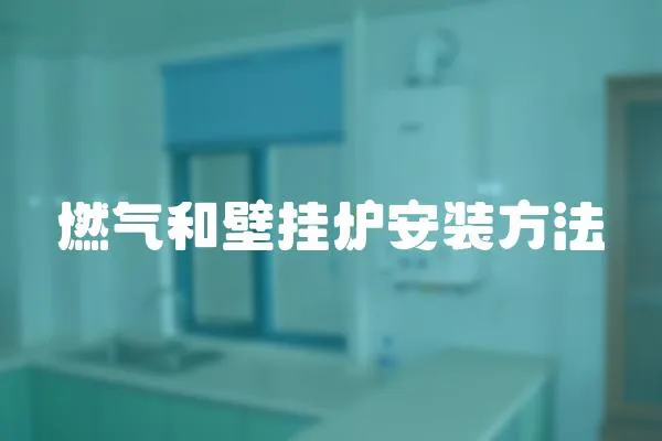 燃?xì)夂捅趻鞝t安裝方法