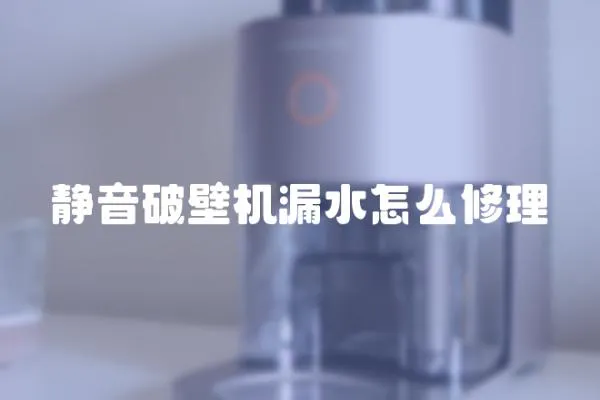 靜音破壁機漏水怎么修理
