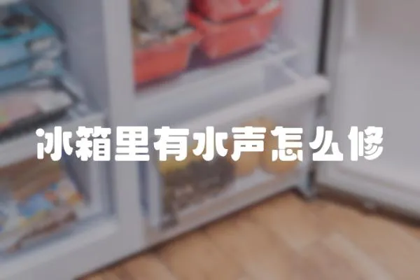 冰箱里有水聲怎么修