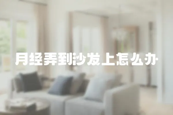 月經弄到沙發上怎么辦