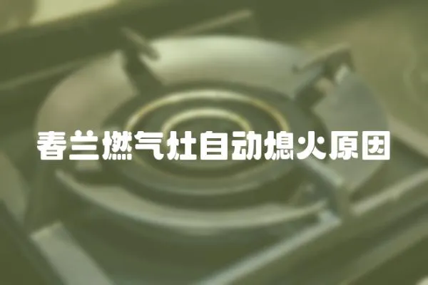 春蘭燃氣灶自動熄火原因