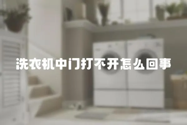 洗衣機中門打不開怎么回事
