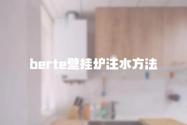 berte壁掛爐注水方法