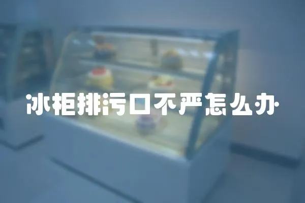 冰柜排污口不嚴怎么辦