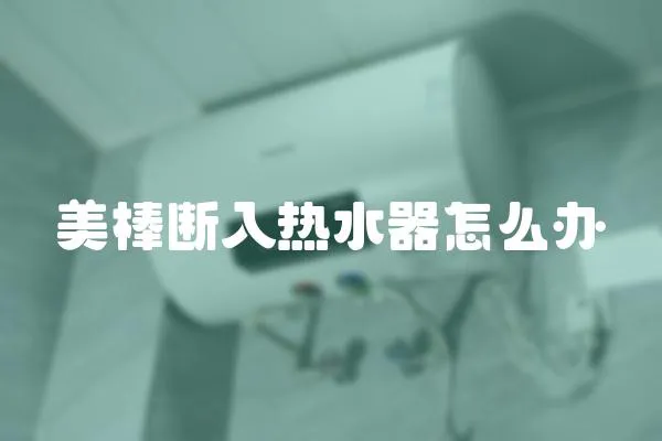 美棒斷入熱水器怎么辦
