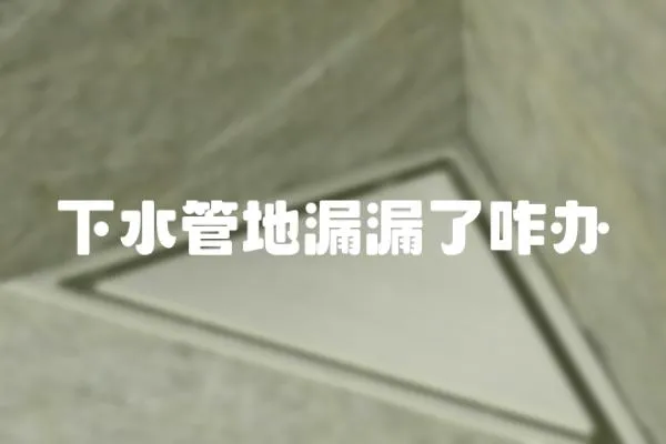 下水管地漏漏了咋辦