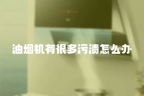 油煙機有很多污漬怎么辦