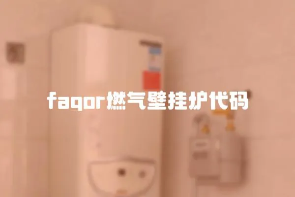 fagor燃氣壁掛爐代碼