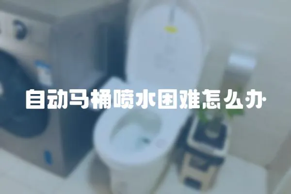 自動馬桶噴水困難怎么辦