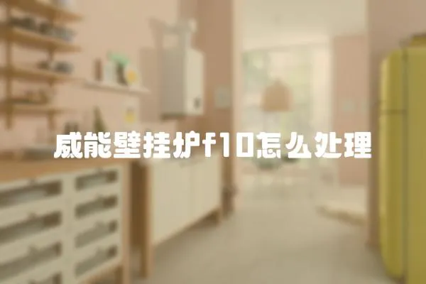 威能壁掛爐f10怎么處理