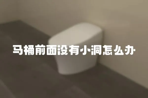 馬桶前面沒有小洞怎么辦