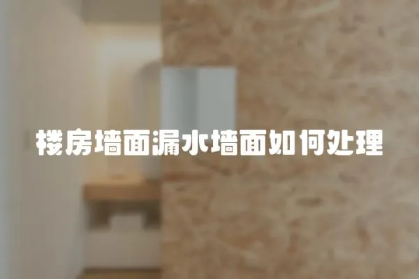 樓房墻面漏水墻面如何處理