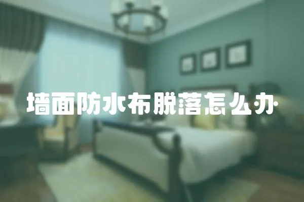 墻面防水布脫落怎么辦