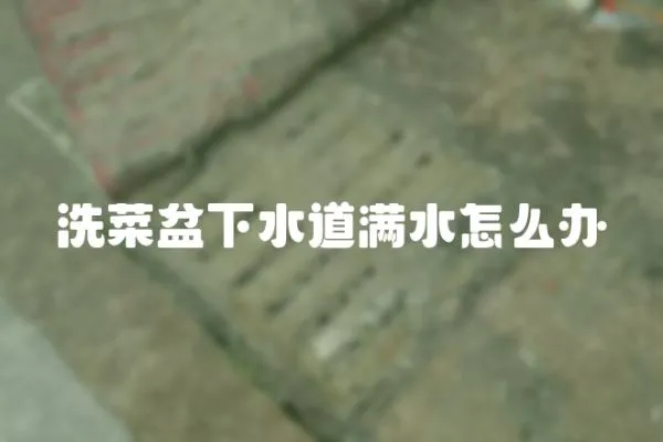 洗菜盆下水道滿水怎么辦