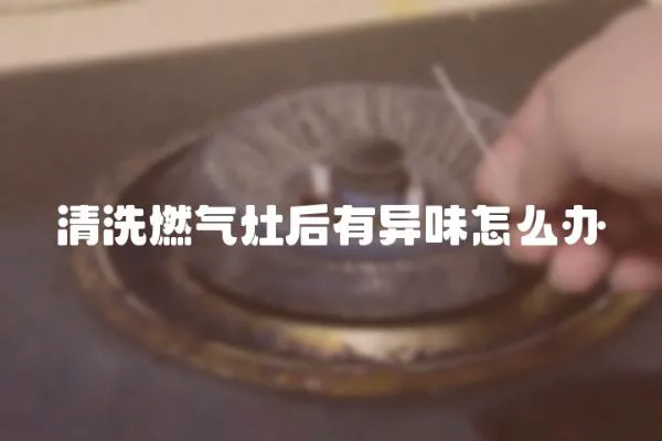 清洗燃?xì)庠詈笥挟愇对趺崔k