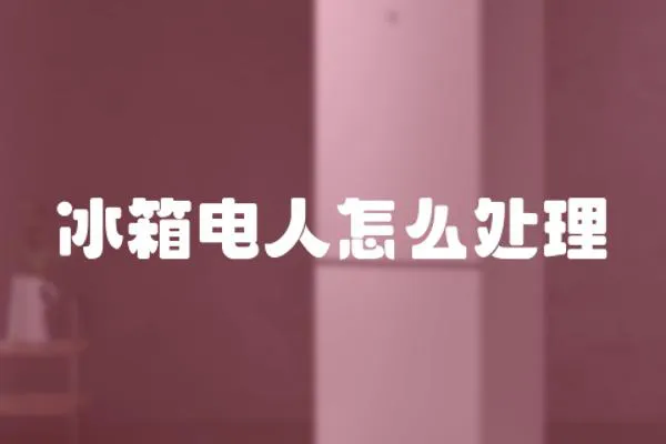 冰箱電人怎么處理