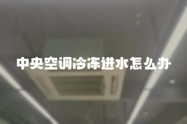 中央空調冷凍進水怎么辦